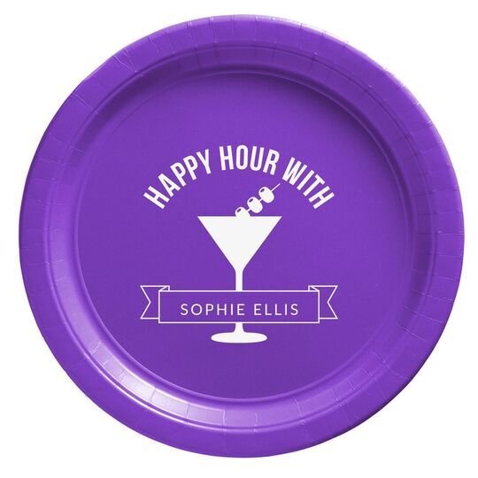 Happy Hour Martini Paper Plates